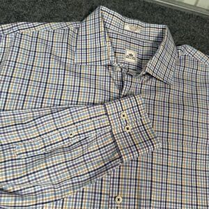 Peter Millar Button Up XL Shirt Long Sleeve Multicolored 100% Cotton